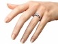 Princess solitaire diamond ring Platinum SPAP32 on finger 