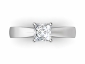 Solitaire princess cut diamond platinum ring SPAP37 birds eye view