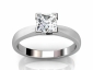 Solitaire Princess Platinum SPAP44 Ring raised view 