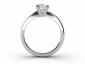 Solitaire Princess Platinum SPAP44 Ring through finger image  