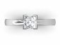 Solitaire Princess Platinum SPAP44 Ring birds eye view 
