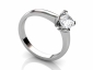 Princess diamond solitaire ring Platinum SPAP45 profile view 