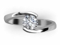 diamond solitaire twist ring SPAR66 birds eye view