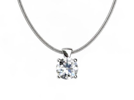 diamond pendant PRCW01 on chain 